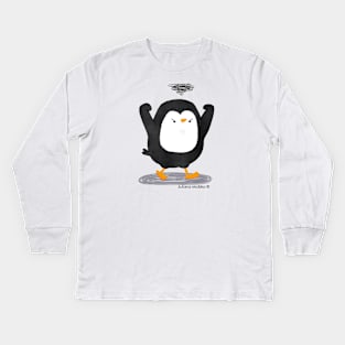 Grumpy Penguin 3 Kids Long Sleeve T-Shirt